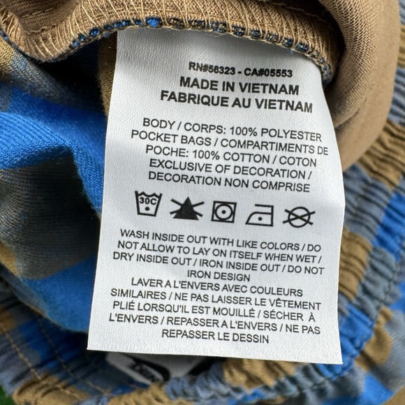 Nike Life Men's Unlined Plaid Shorts Dark Driftwood/Photo Blue S DQ5186-258 NWT - Picture 6 of 7